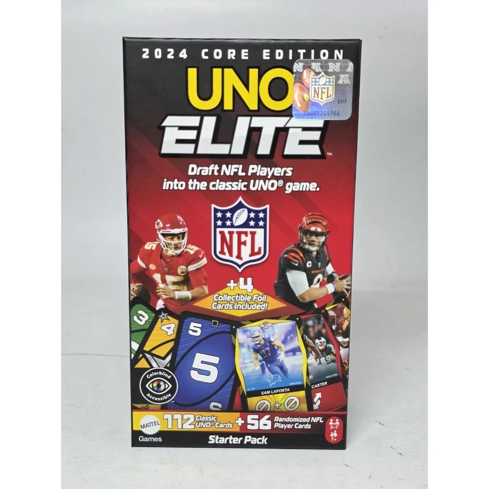 2024 UNO Elite NFL Card Game Starter‎ Deck Pack Core Edition
